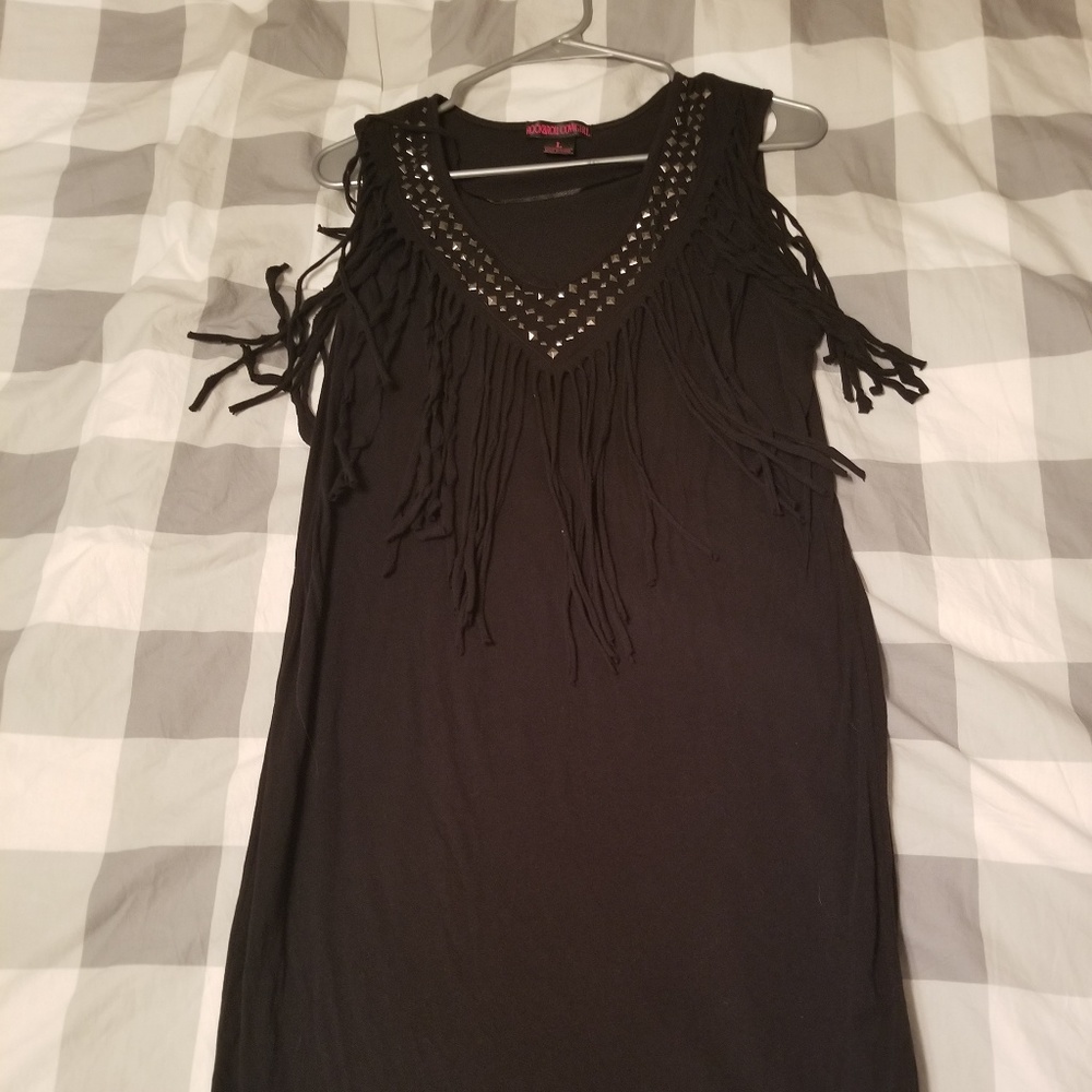 Fringe studded dress